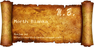Morth Bianka névjegykártya